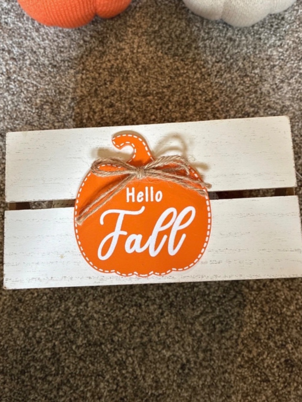 Hello Fall Pumpkin Decor - Picture 2 of 8